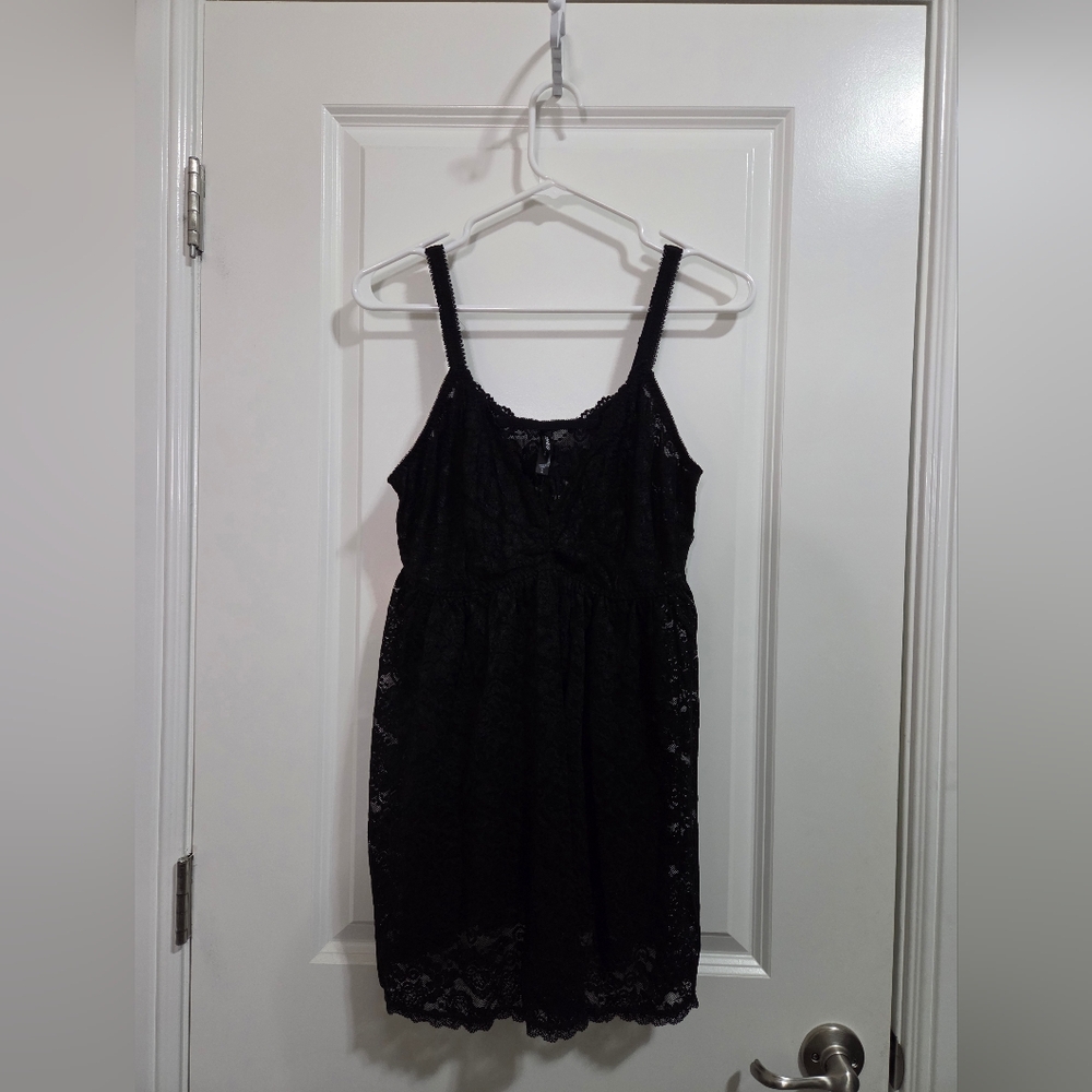 Torrid Black Lace Babydoll Lingerie